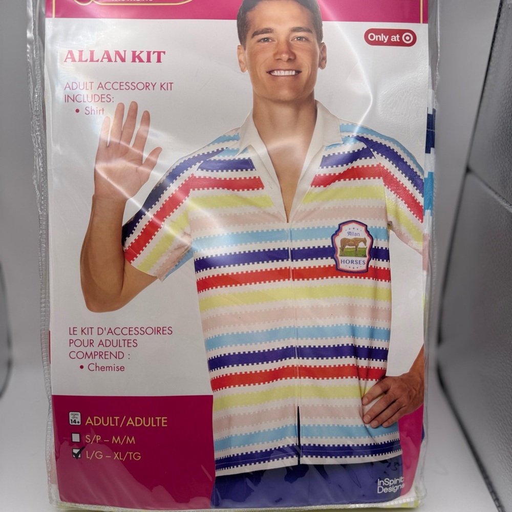 Barbie The Movie, Allan Costume Striped Shirt